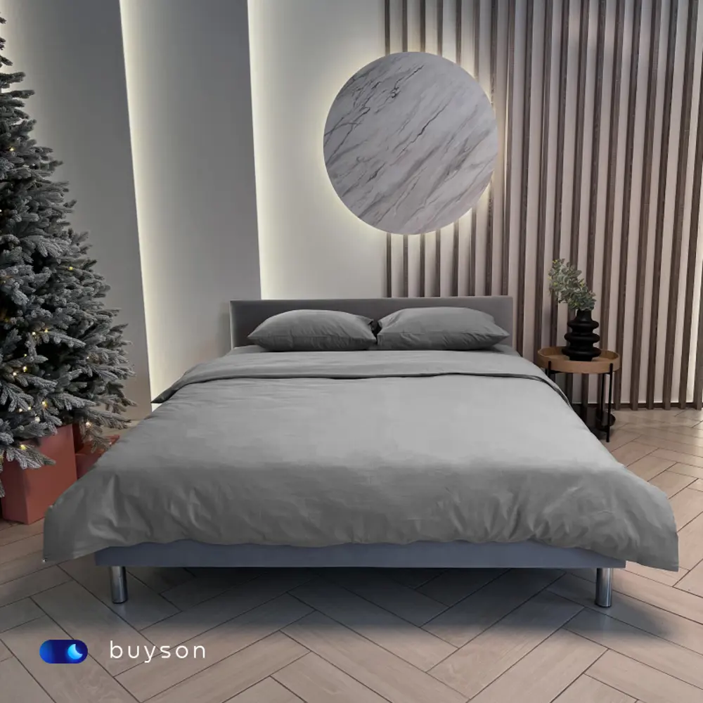 Фото 12 Пододеяльник buyson BuyRelax 200x220 см хлопок цвет стальной Фото 12 Пододеяльник buyson BuyRelax 200x220 см хлопок цвет стальной