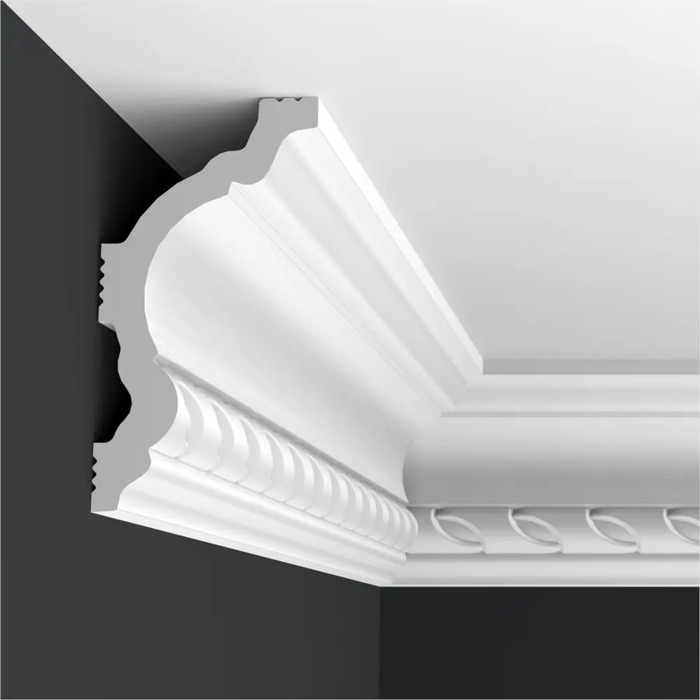 Фото Плинтус потолочный полистирол ударопрочный Format 09001D белый 42x80x2000 мм Фото Плинтус потолочный полистирол ударопрочный Format 09001D белый 42x80x2000 мм