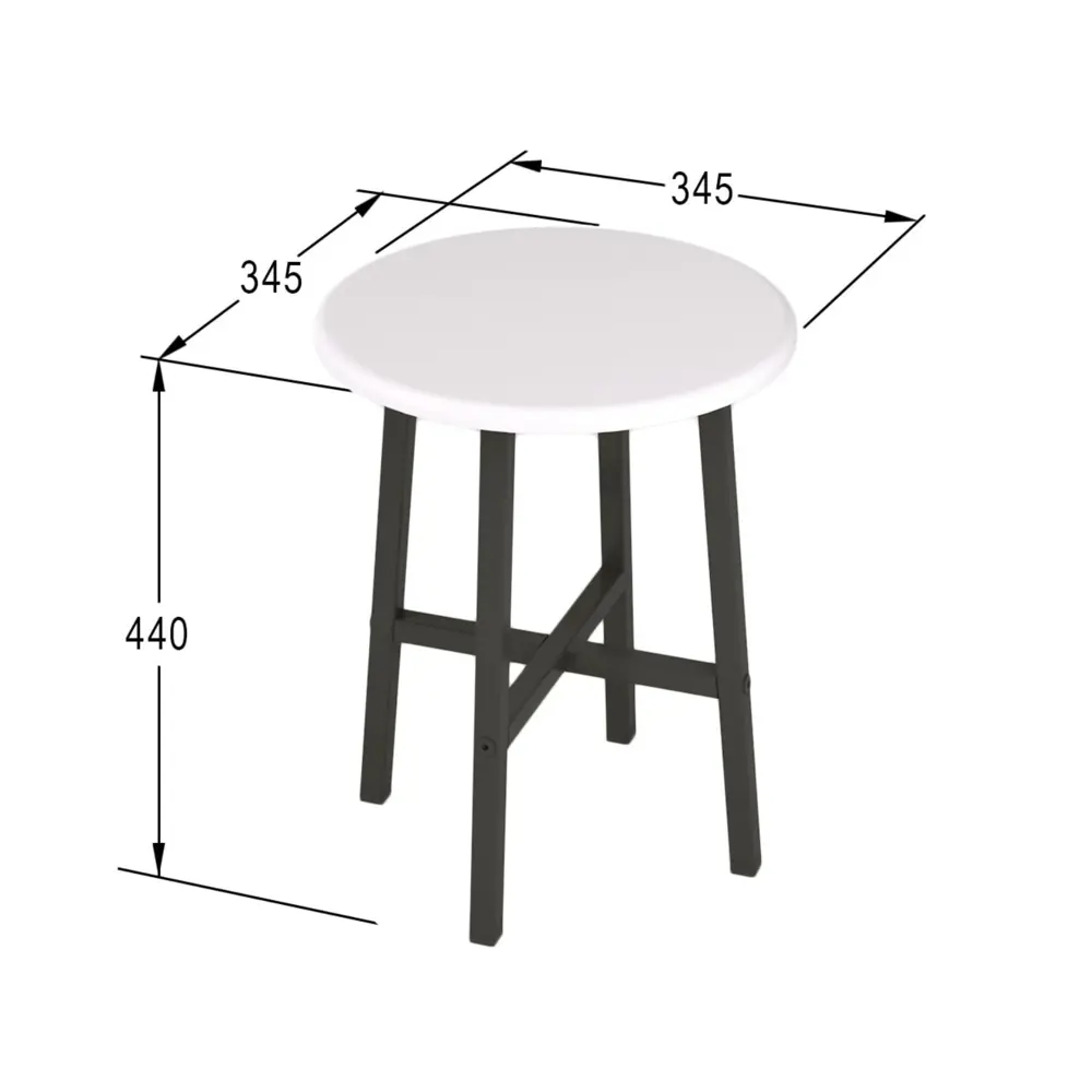 Фото 2 Табурет Nika Медисон 33x45x33 см ЛДСП цвет белый Фото 2 Табурет Nika Медисон 33x45x33 см ЛДСП цвет белый