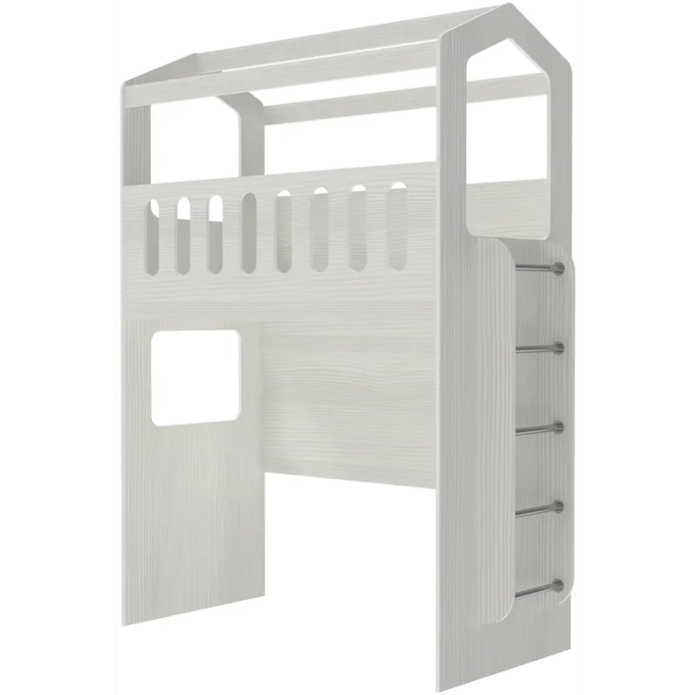 Фото Кровать-чердак Кариви Сказочный Домик 178.20x240x83.40 см ЛДСП цвет белое дерево Фото Кровать-чердак Кариви Сказочный Домик 178.20x240x83.40 см ЛДСП цвет белое дерево