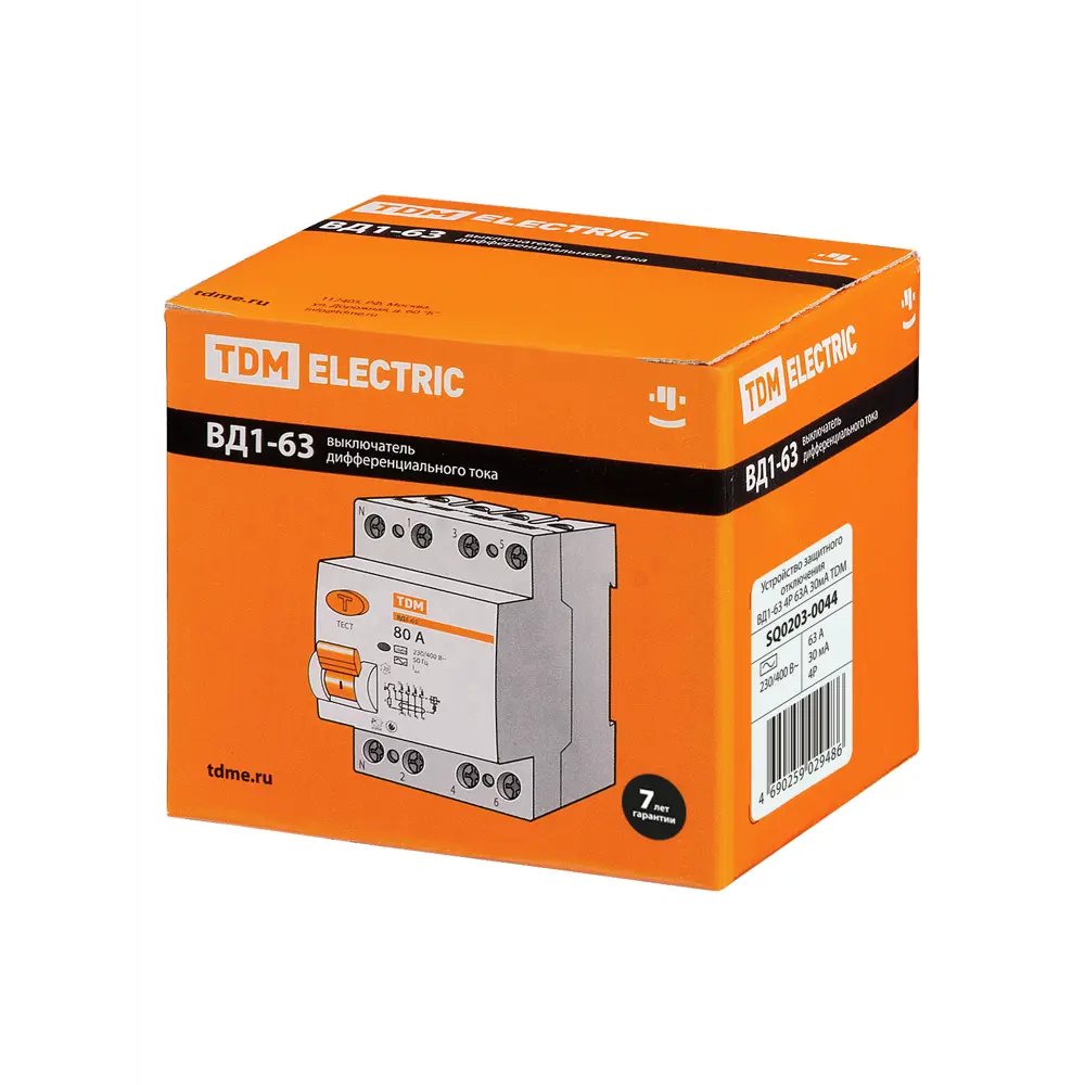 Фото 6 УЗО TDM ELECTRIC SQ0203-0044 63 А 400 В 4 модуля Фото 6 УЗО TDM ELECTRIC SQ0203-0044 63 А 400 В 4 модуля