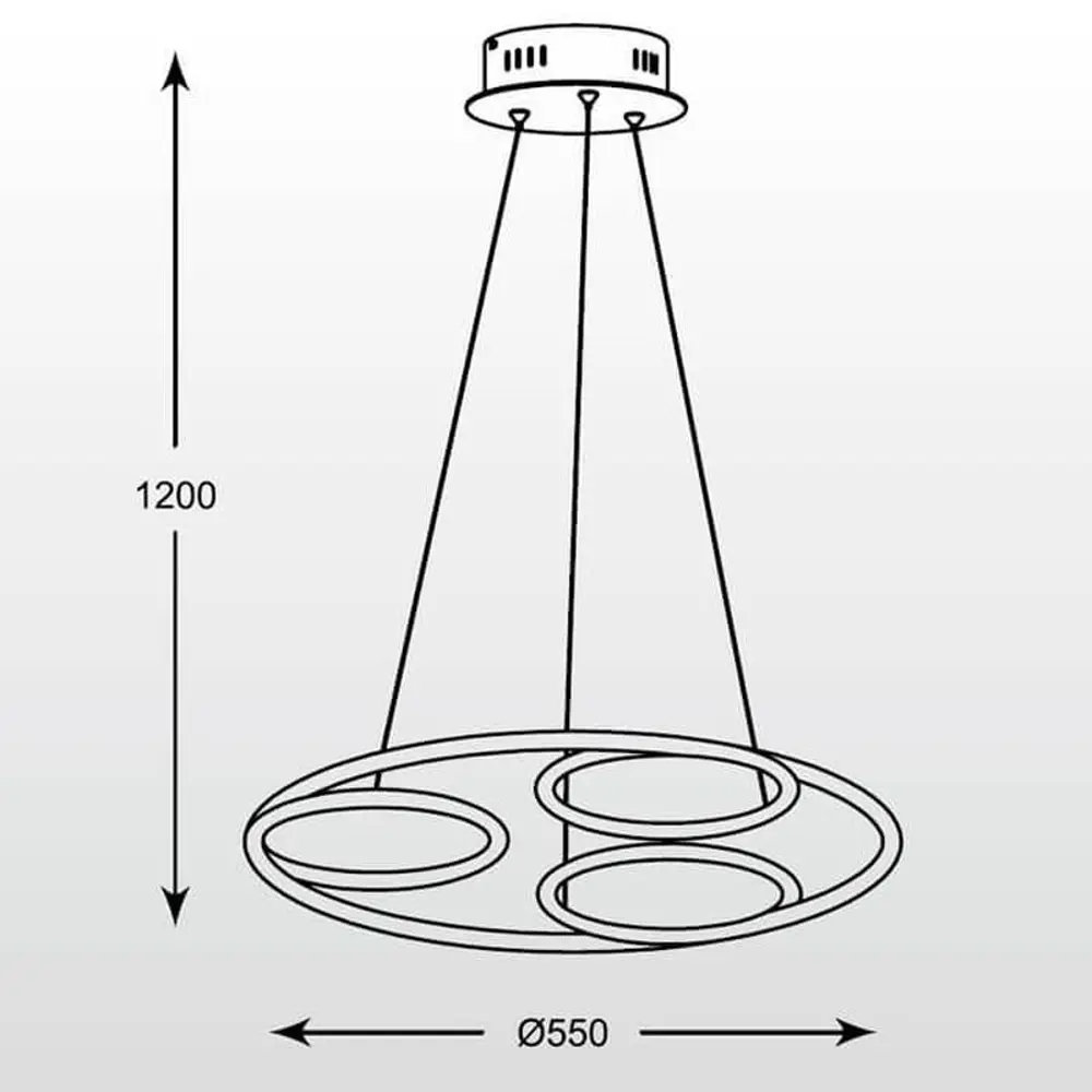 Фото 2 Люстра подвесная светодиодная ZUMALINE MP82024-1A Peria 2.40 м² теплый белый свет цвет серый Фото 2 Люстра подвесная светодиодная ZUMALINE MP82024-1A Peria 2.40 м² теплый белый свет цвет серый