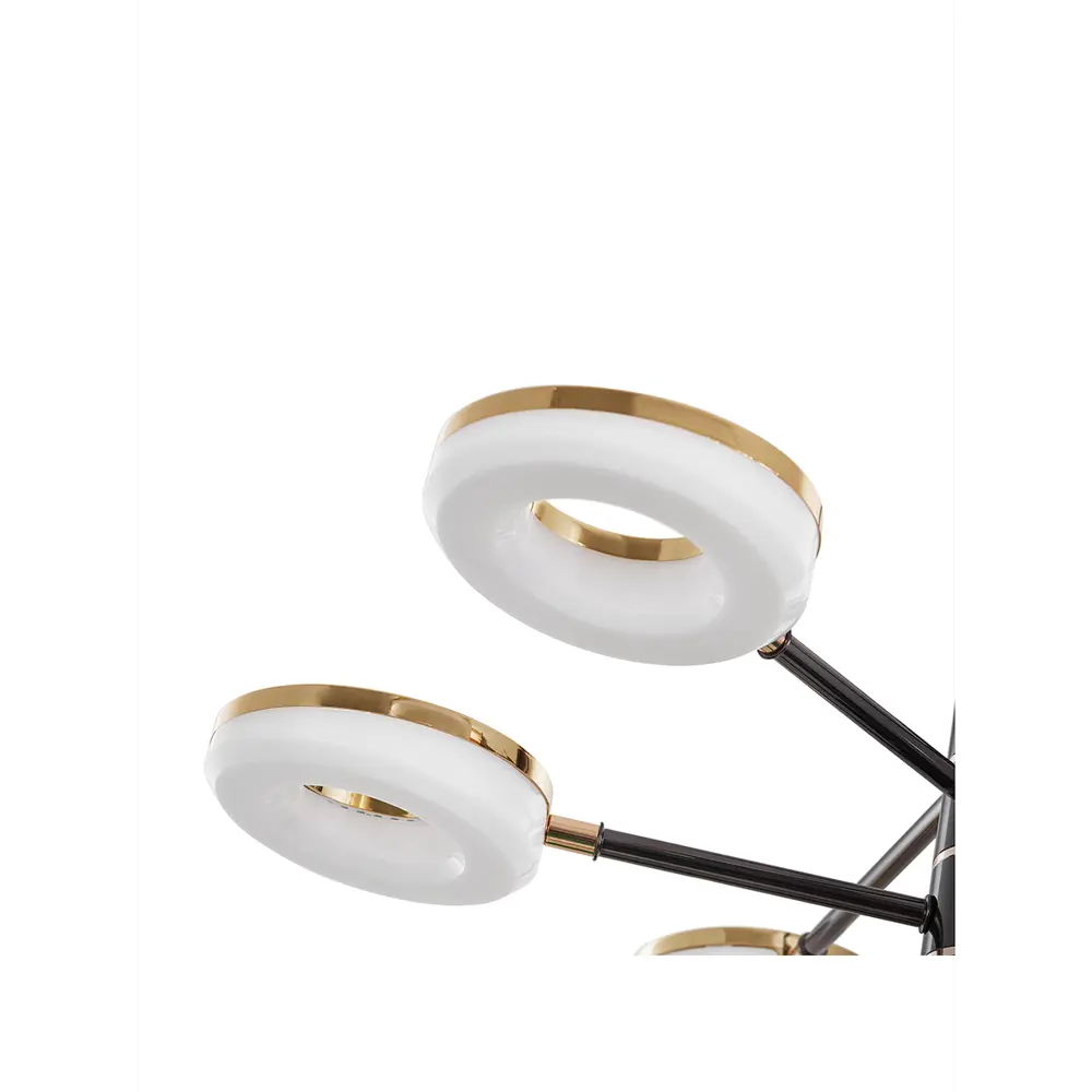 Фото 5 Люстра на штанге светодиодная Arte Perfetto Luce LED 3327.9966-8-860.750.LED176W.Bk.G 16 м² нейтральный белый свет цвет черный/золото Фото 5 Люстра на штанге светодиодная Arte Perfetto Luce LED 3327.9966-8-860.750.LED176W.Bk.G 16 м² нейтральный белый свет цвет черный/золото