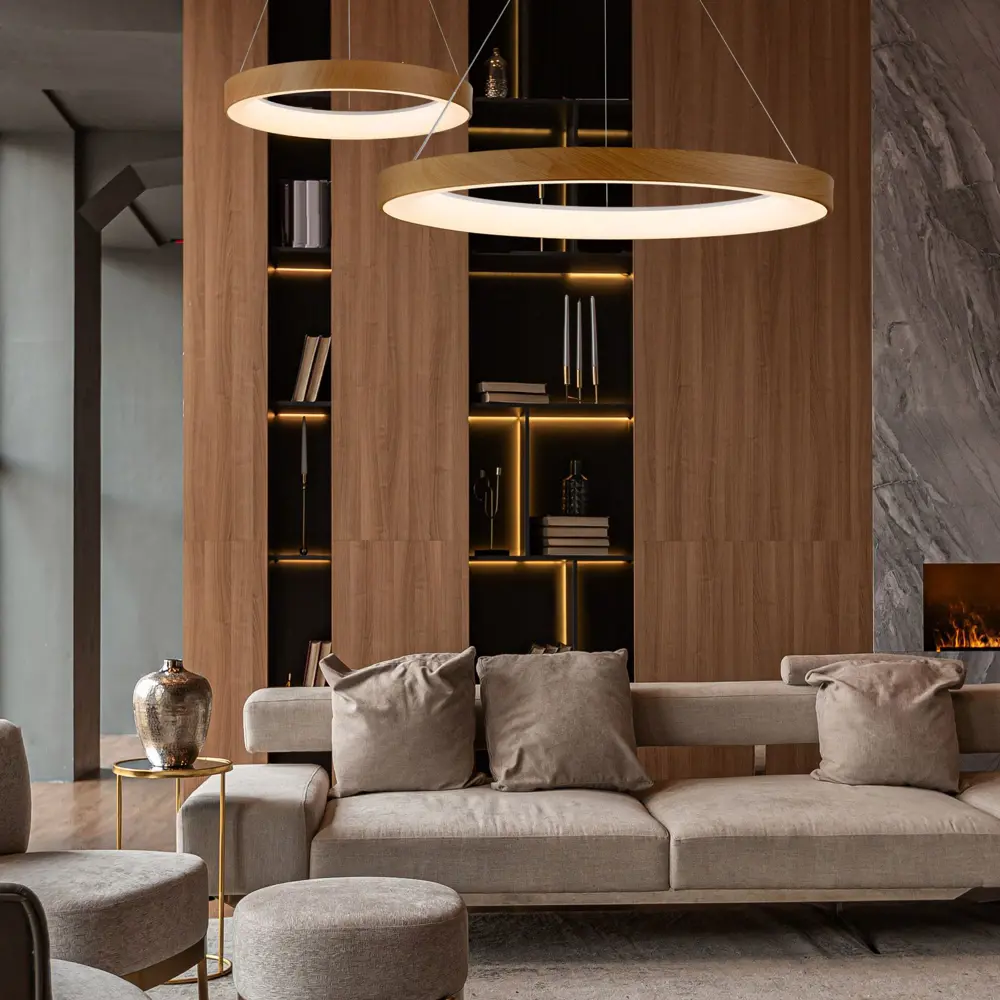 Фото 3 Люстра подвесная светодиодная MANTRA 8016 Niseko 3.30 м² теплый белый свет цвет коричневый Фото 3 Люстра подвесная светодиодная MANTRA 8016 Niseko 3.30 м² теплый белый свет цвет коричневый