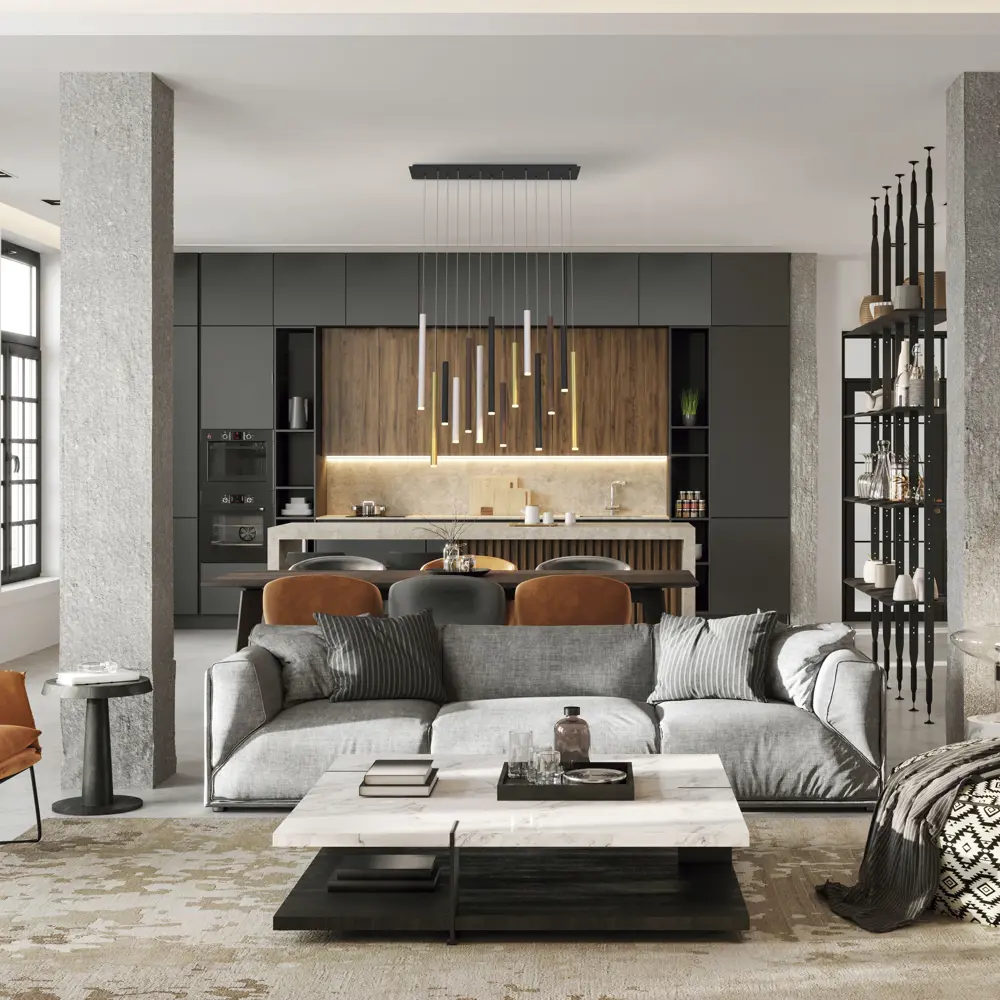 Фото 3 Люстра подвесная светодиодная MANTRA 8085 Cala 5.60 м² теплый белый свет цвет черный Фото 3 Люстра подвесная светодиодная MANTRA 8085 Cala 5.60 м² теплый белый свет цвет черный