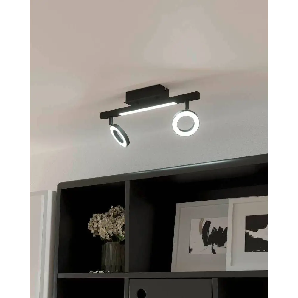 Фото 2 Спот поворотный светодиодный EGLO 900514 Cardillio 2 1.90 м² теплый белый свет цвет черный Фото 2 Спот поворотный светодиодный EGLO 900514 Cardillio 2 1.90 м² теплый белый свет цвет черный