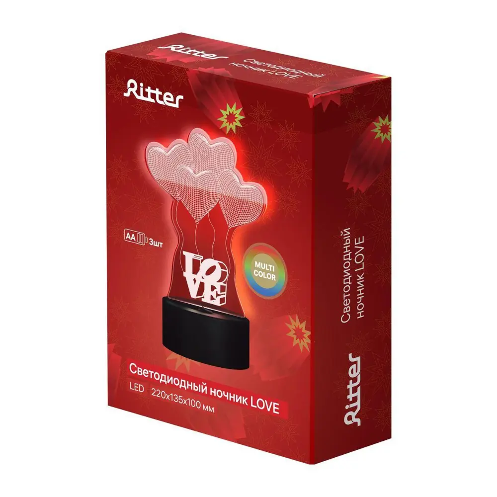 Фото 2 Настольная лампа светодиодная RITTER 29250 0 Love теплый белый свет цвет черный Фото 2 Настольная лампа светодиодная RITTER 29250 0 Love теплый белый свет цвет черный