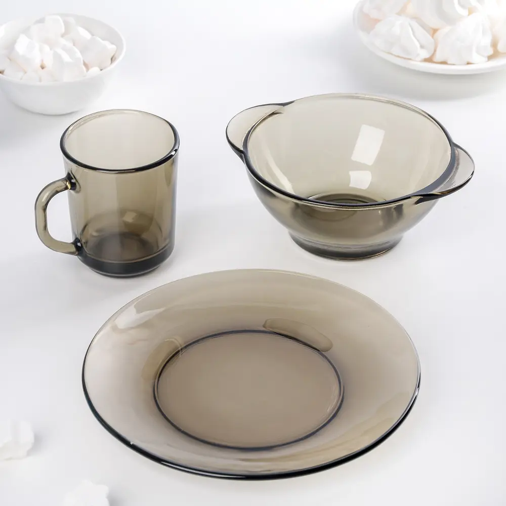 Фото Столовый сервиз Ca Del Vetro Basilico 4231676 3 предмета 1 персона стекло Фото Столовый сервиз Ca Del Vetro Basilico 4231676 3 предмета 1 персона стекло