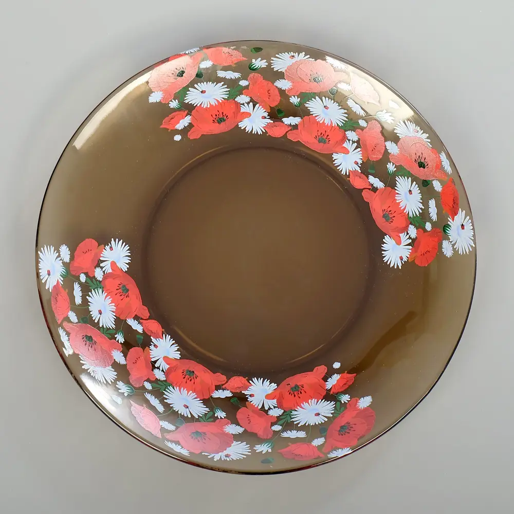 Фото 8 Столовый сервиз Ca Del Vetro Маки 3299414 24 предмета 6 персон персон стекло