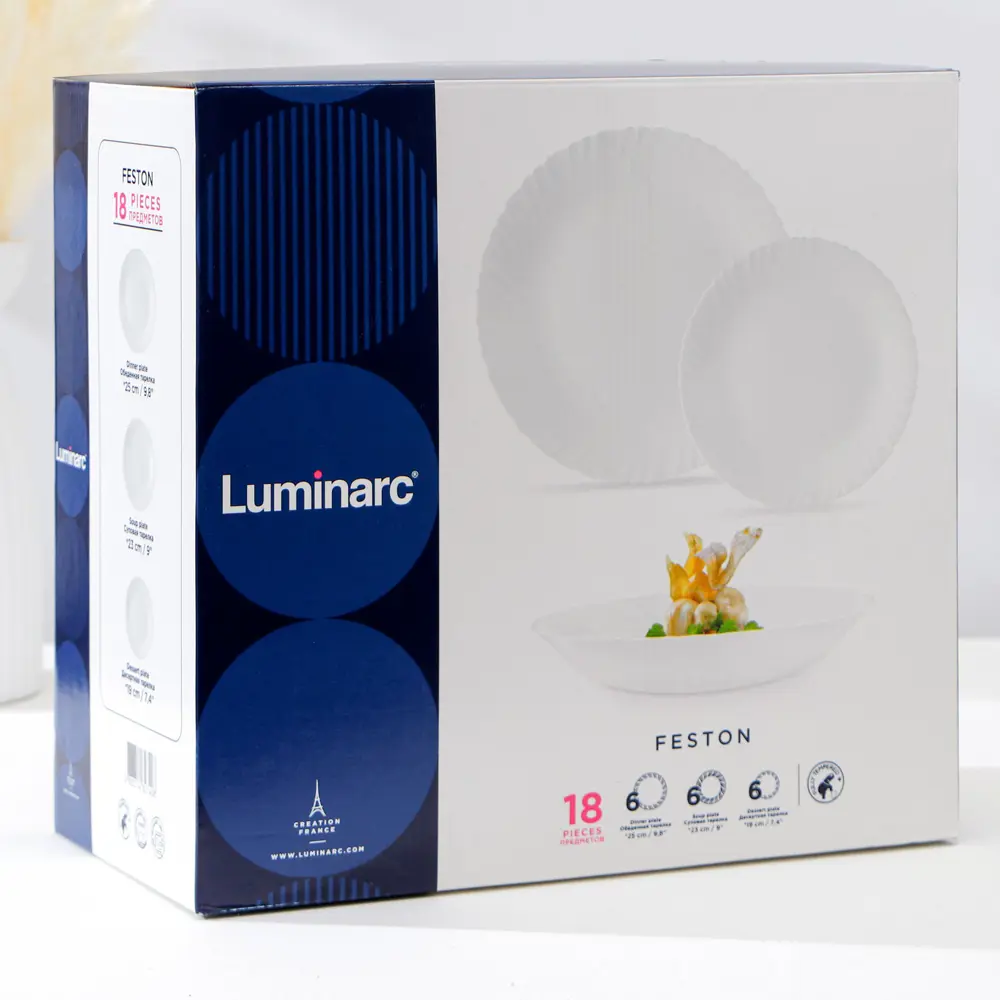 Фото 5 Столовый сервиз Luminarc Фэстон 9462775 18 предметов стекло Фото 5 Столовый сервиз Luminarc Фэстон 9462775 18 предметов стекло