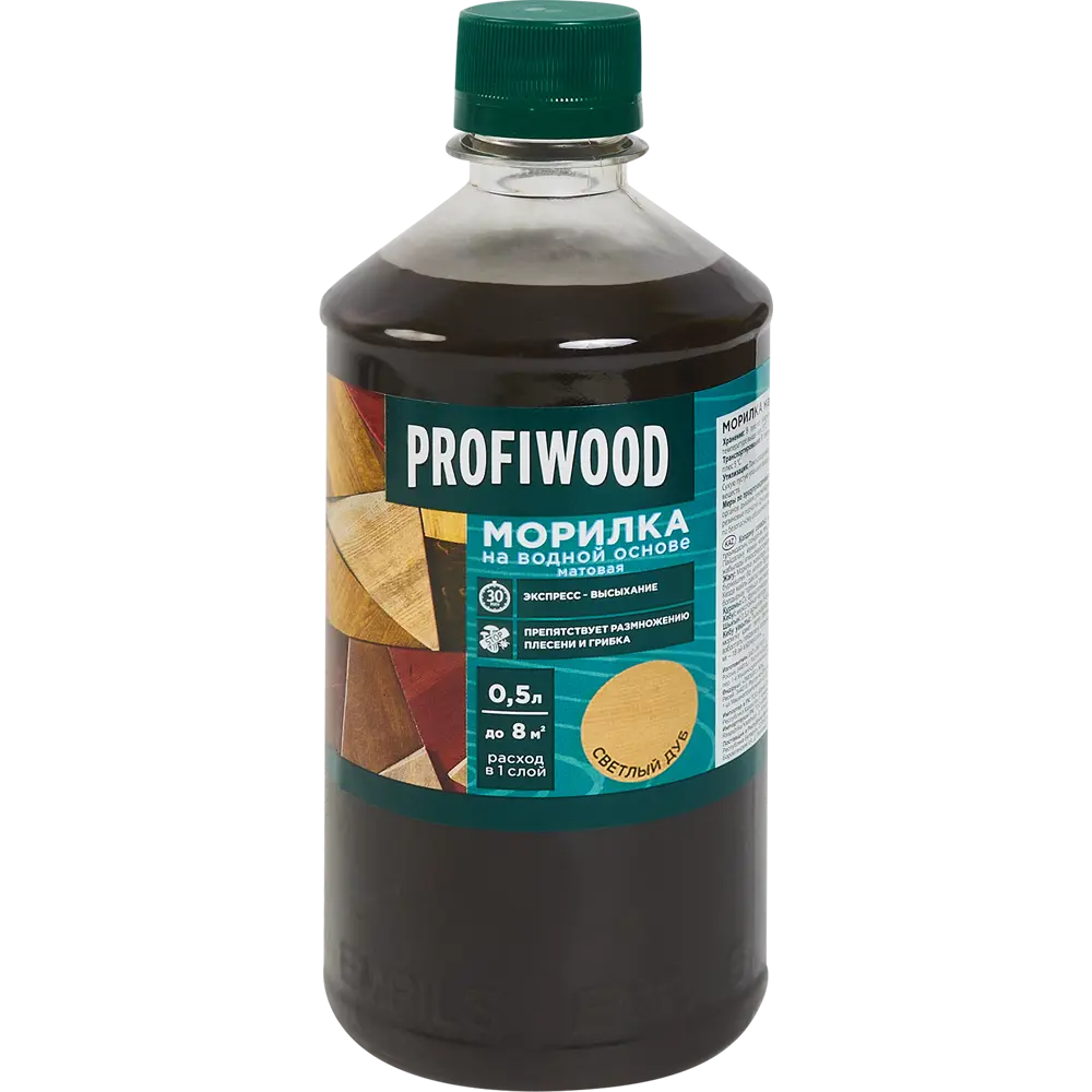 Фото 2 Морилка Profiwood матовая светлый дуб 0.5 кг Фото 2 Морилка Profiwood матовая светлый дуб 0.5 кг