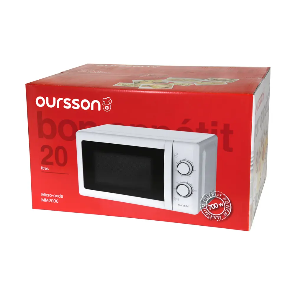 Фото 9 Отдельностоящая микроволновая печь Oursson Mm2006/wh 20 л 45.1x25.65x34.5 см цвет белый