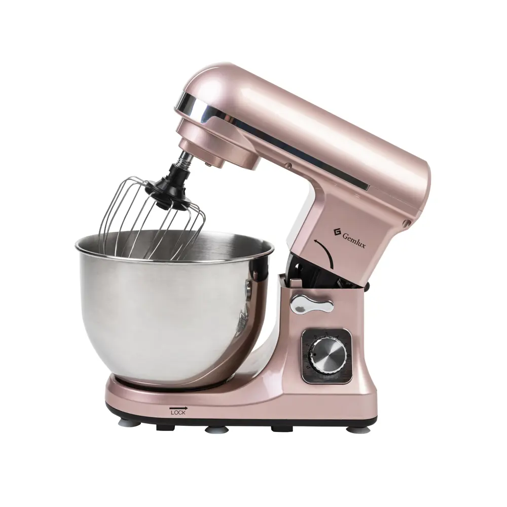 Фото Миксер планетарный Gemlux GL-SM5.5DR 1000 Вт цвет розовый Фото Миксер планетарный Gemlux GL-SM5.5DR 1000 Вт цвет розовый