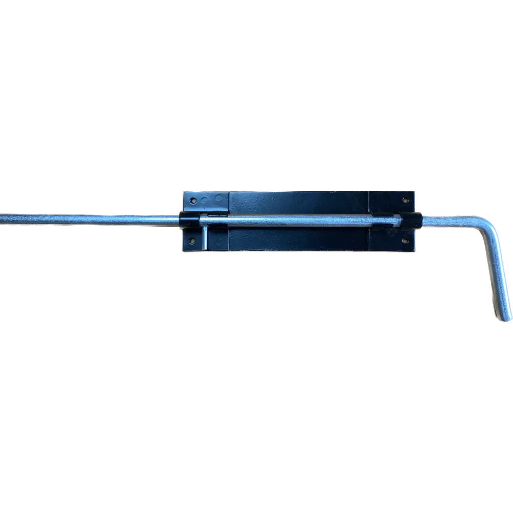 Фото Засов гаражный Ювента с ригелем d14 500мм корпус ППК 9005