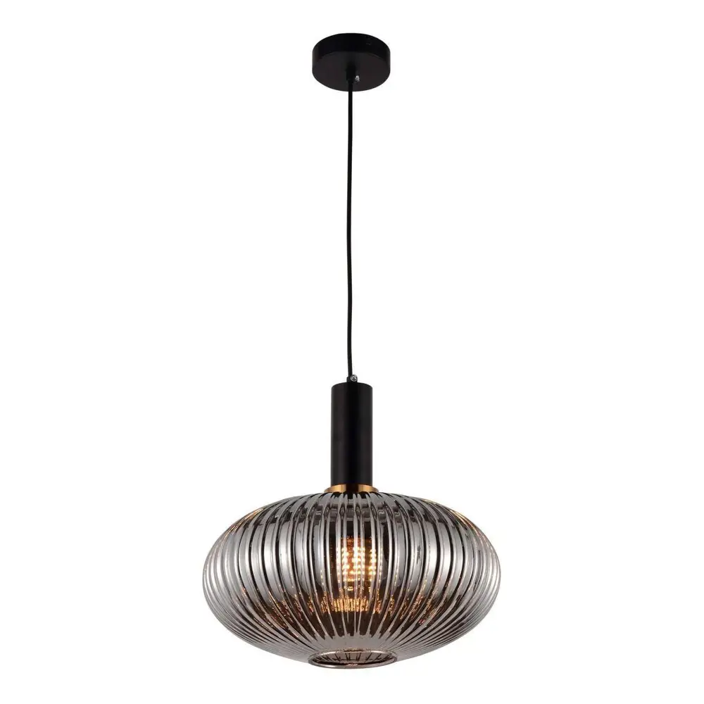 Фото 2 Светильник подвесной LUMINA DECO LDP 1216-1 GY+BK Floril 1 лампа 3 м² цвет черный Фото 2 Светильник подвесной LUMINA DECO LDP 1216-1 GY+BK Floril 1 лампа 3 м² цвет черный