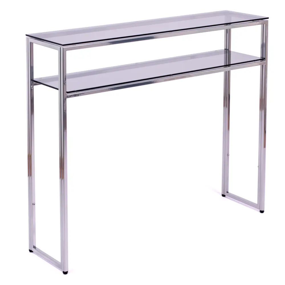 Фото Консоль напольная Allconsoles 100x80x25 см сталь цвет серебряный Фото Консоль напольная Allconsoles 100x80x25 см сталь цвет серебряный