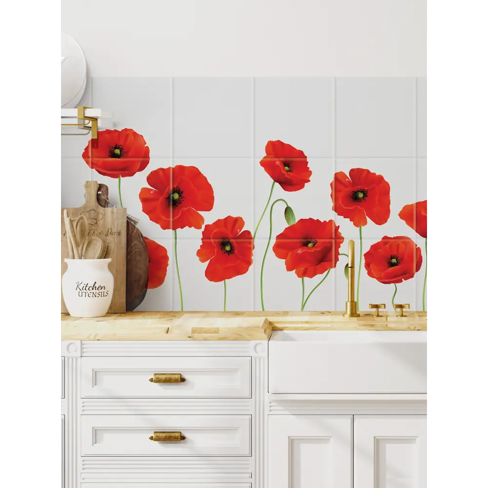 Фото 6 Наклейка-кухонный фартук Dekorio 22001183, 20x20 см, 1 шт