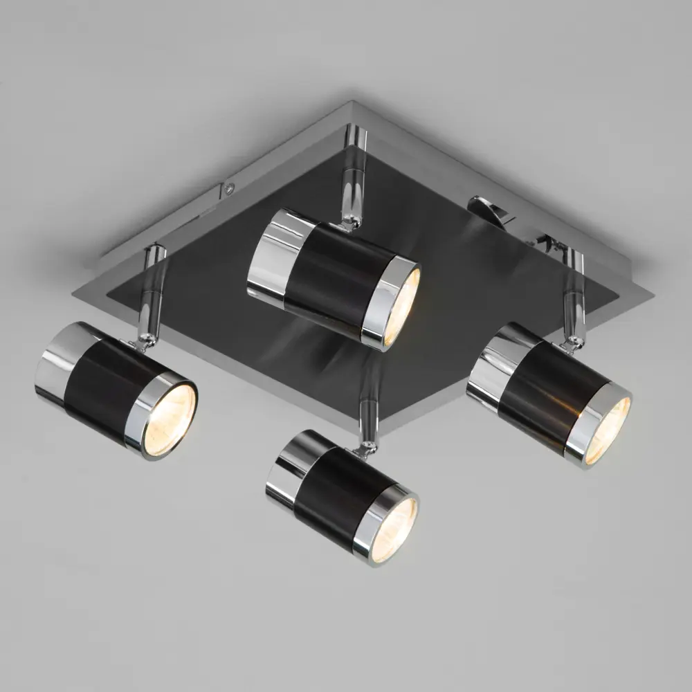 Фото 4 Светильник потолочный EUROSVET 20058/4 Prime a058138 4 лампы 13 м² цвет черный Фото 4 Светильник потолочный EUROSVET 20058/4 Prime a058138 4 лампы 13 м² цвет черный