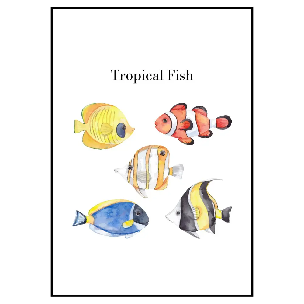 Фото 2 Постер 28 картин "Тропические рыбки" 50x40 см Фото 2 Постер 28 картин "Тропические рыбки" 50x40 см