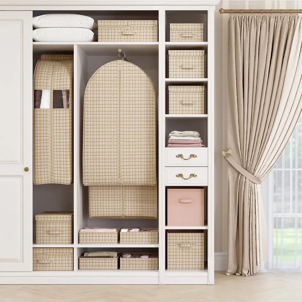 Фото 4 Набор коробов стеллажных 2 шт Valiant LB-BOX-SK 31x31x31 см нетканый