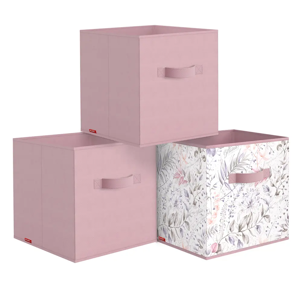 Фото Набор коробов 3 шт Valiant BL-BOX-2SL 28x28x28 см нетканое волокно Фото Набор коробов 3 шт Valiant BL-BOX-2SL 28x28x28 см нетканое волокно