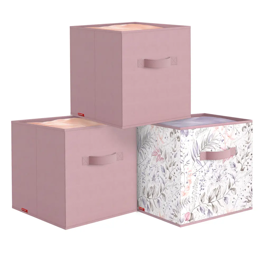 Фото 2 Набор коробов 3 шт Valiant BL-BOX-2SL 28x28x28 см нетканое волокно Фото 2 Набор коробов 3 шт Valiant BL-BOX-2SL 28x28x28 см нетканое волокно