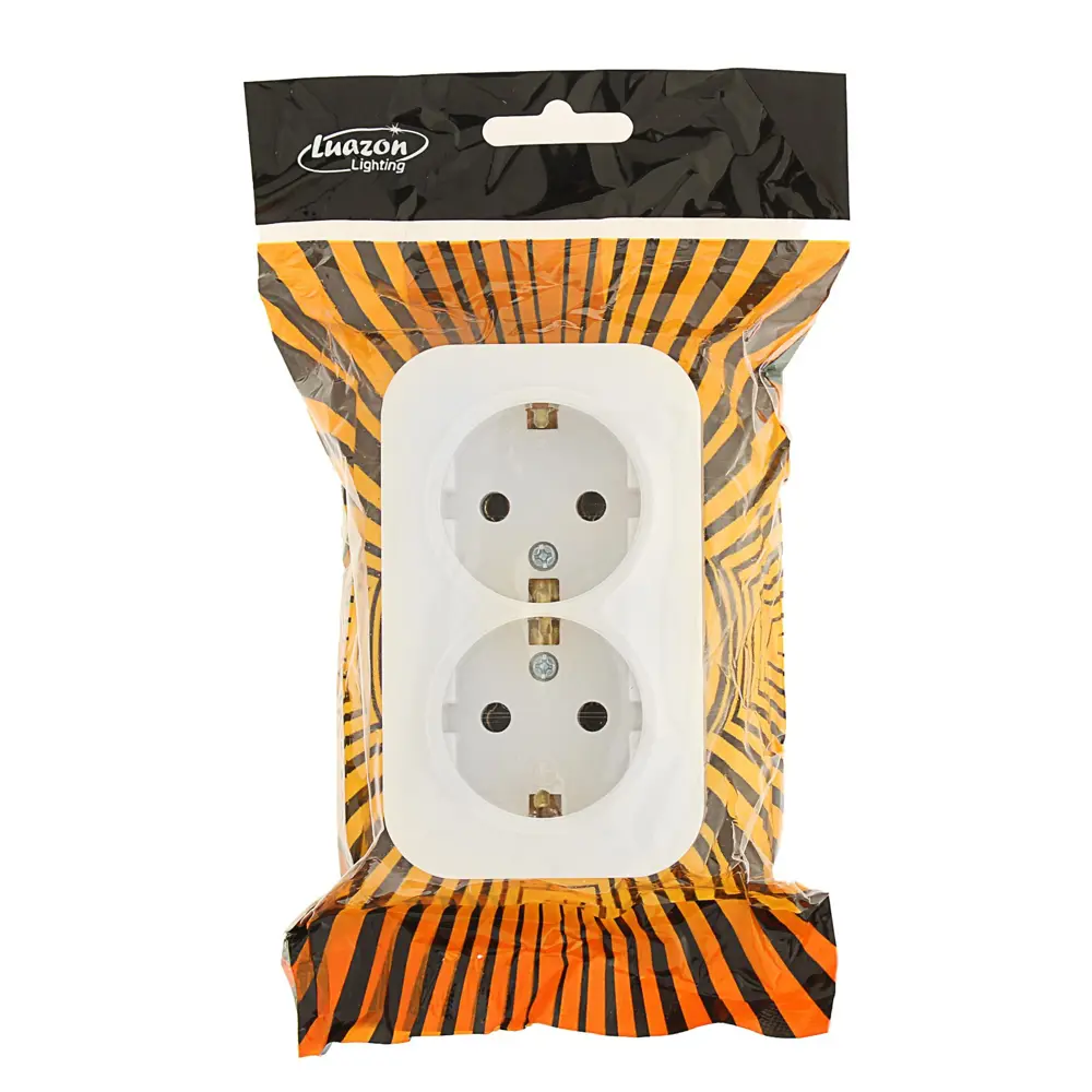 Фото 4 Розетка двухместная накладная Luazon lighting Уют 3092304 с заземлением цвет белый Фото 4 Розетка двухместная накладная Luazon lighting Уют 3092304 с заземлением цвет белый