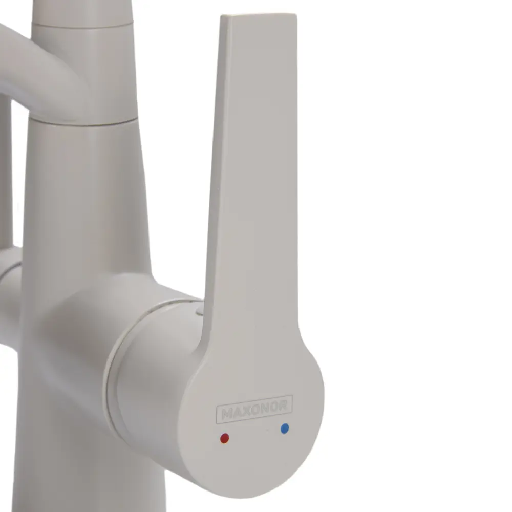 Фото 3 Однорычажный смеситель Maxonor Mn4460-8 излив 21.8 см цвет белый