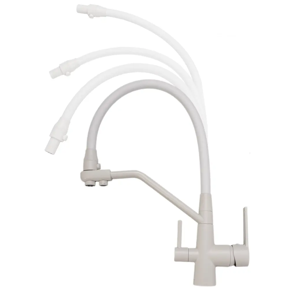 Фото 6 Однорычажный смеситель Maxonor Mn4460-8 излив 21.8 см цвет белый