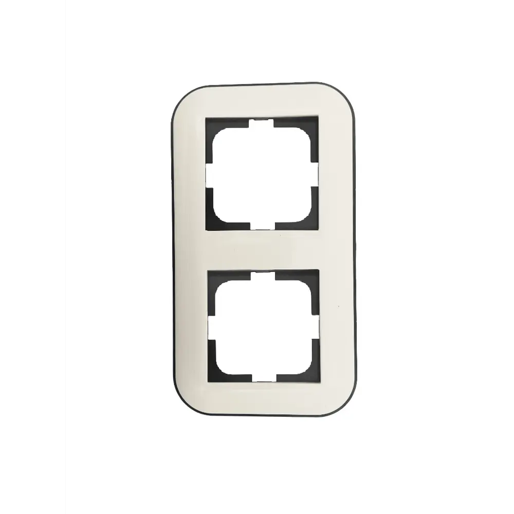 Фото Рамка для розеток и выключателей Ovivo Loft 2 поста цвет белый/черный Фото Рамка для розеток и выключателей Ovivo Loft 2 поста цвет белый/черный