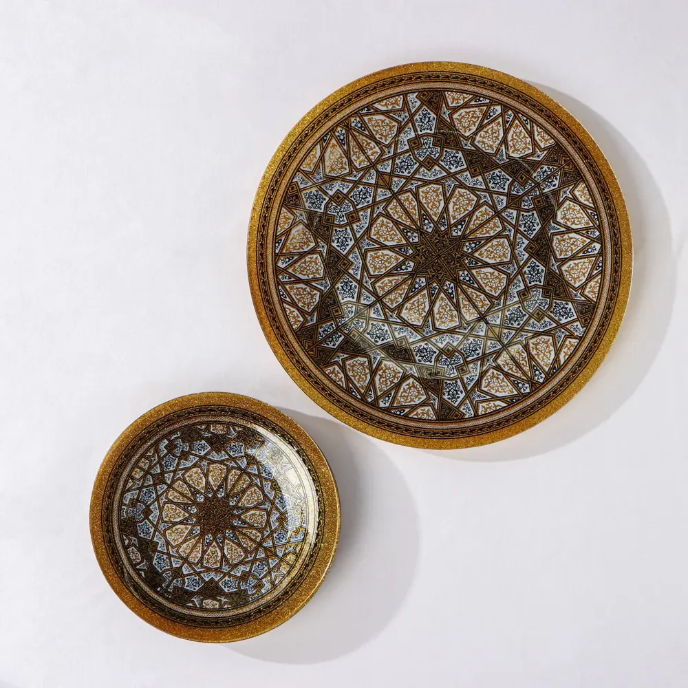 Фото 2 Столовый сервиз Simaland Вернисаж 7 предметов 2 персоны стекло цвет коричневый/золотой Фото 2 Столовый сервиз Simaland Вернисаж 7 предметов 2 персоны стекло цвет коричневый/золотой