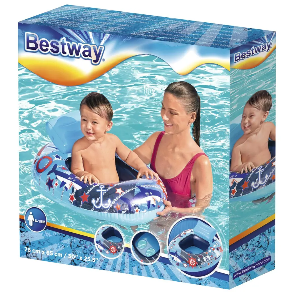 Фото 7 Круг для плавания с сиденьем Bestway 34126 Лодочка 76x65 см от 6-18 мес Фото 7 Круг для плавания с сиденьем Bestway 34126 Лодочка 76x65 см от 6-18 мес