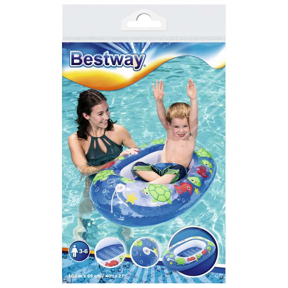 Фото 6 Лодочка надувная Bestway 34037 Дельфин 102x69 см от 3-6 лет Фото 6 Лодочка надувная Bestway 34037 Дельфин 102x69 см от 3-6 лет