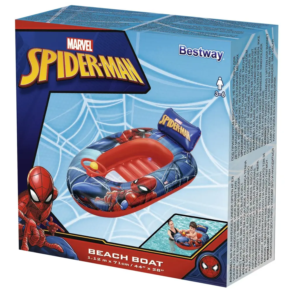 Фото 5 Лодочка надувная Bestway 98009 Spider-Man 112x71 см от 3-6 лет Фото 5 Лодочка надувная Bestway 98009 Spider-Man 112x71 см от 3-6 лет