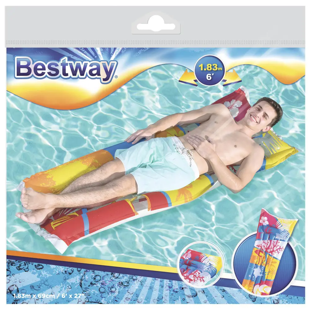 Фото 7 Матрас для плавания Bestway Яркий 183x69 см 44033 Фото 7 Матрас для плавания Bestway Яркий 183x69 см 44033