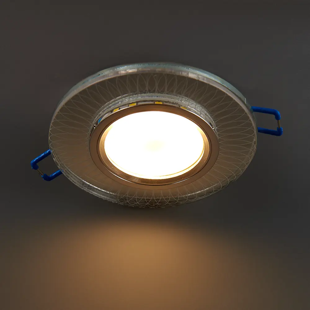 Фото 3 Светильник точечный встраиваемый DLS-L152 с LED-подсветкой под отверстие 65 мм, 1.7 м², цвет прозрачный