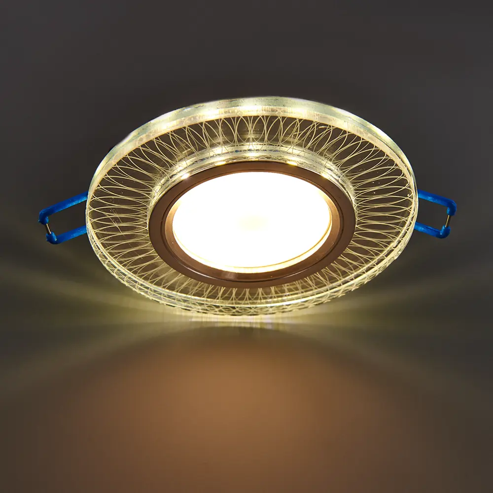 Фото 2 Светильник точечный встраиваемый DLS-L152 с LED-подсветкой под отверстие 65 мм, 1.7 м², цвет прозрачный