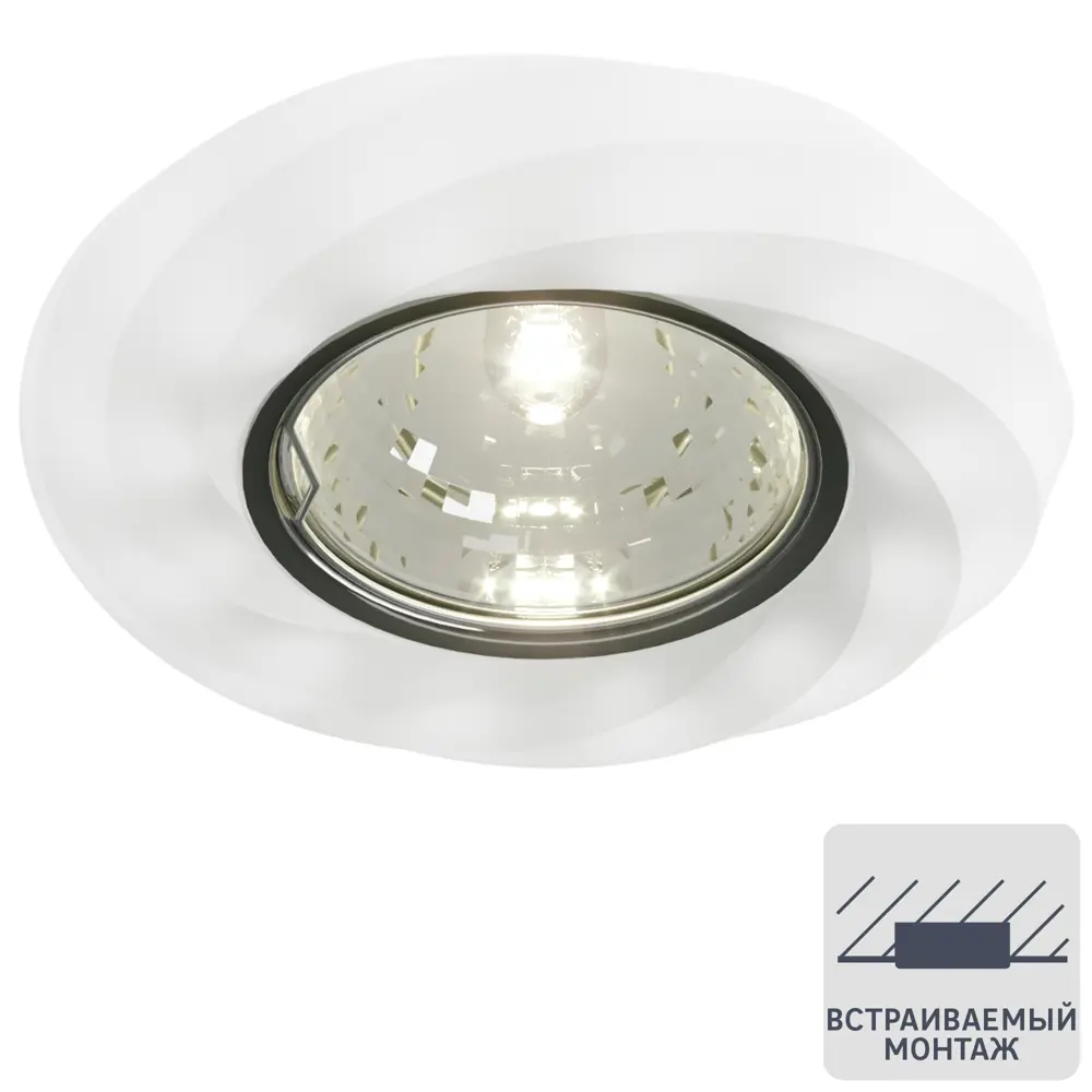 Фото Светильник точечный встраиваемый Milano 51201 с LED-подсветкой под отверстие 60 мм, 2 м², цвет белый Фото Светильник точечный встраиваемый Milano 51201 с LED-подсветкой под отверстие 60 мм, 2 м², цвет белый
