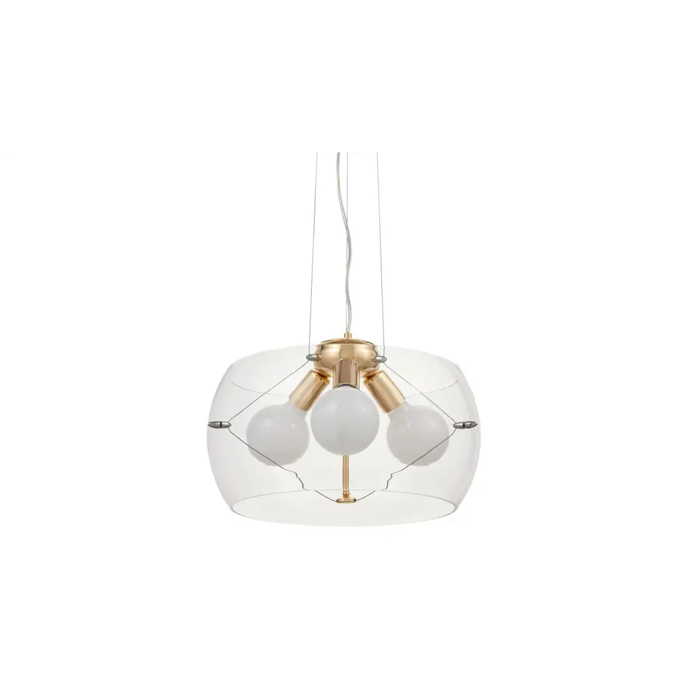 Фото 2 Люстра подвесная светодиодная LUMINA DECO LDP 6018-400 PR+F.GD Globo 3 лампы 12 м² цвет золото Фото 2 Люстра подвесная светодиодная LUMINA DECO LDP 6018-400 PR+F.GD Globo 3 лампы 12 м² цвет золото