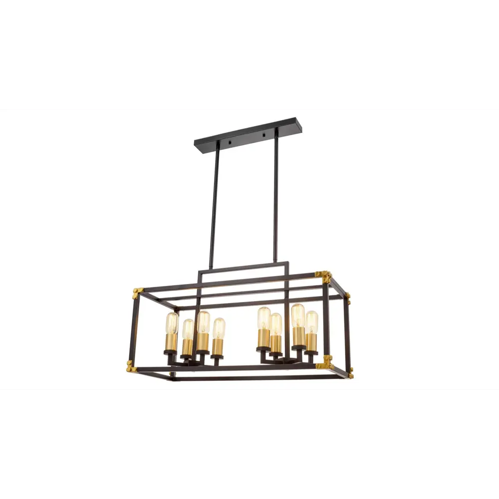 Фото 4 Люстра подвесная светодиодная LUMINA DECO LDP 1140-8 BK+MD Waldorf 8 ламп 32 м² цвет черный Фото 4 Люстра подвесная светодиодная LUMINA DECO LDP 1140-8 BK+MD Waldorf 8 ламп 32 м² цвет черный