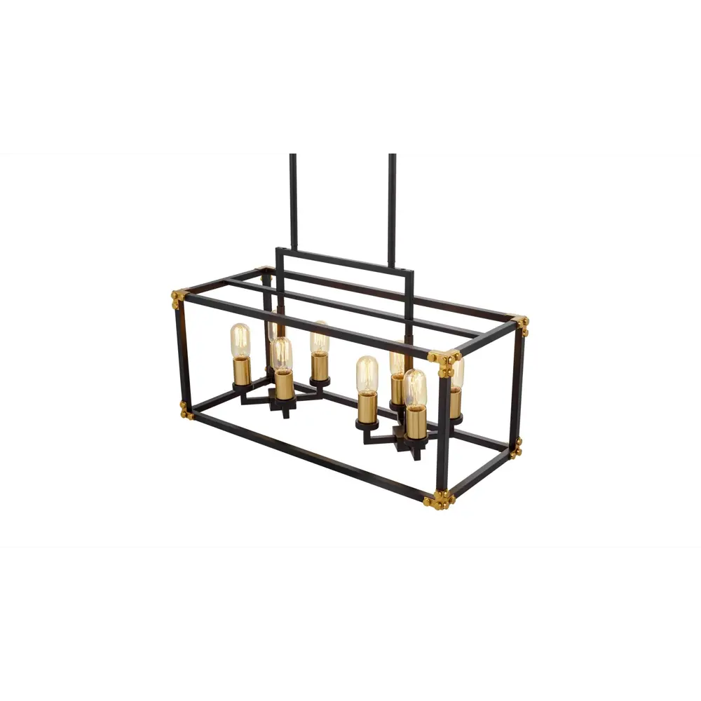 Фото 5 Люстра подвесная светодиодная LUMINA DECO LDP 1140-8 BK+MD Waldorf 8 ламп 32 м² цвет черный Фото 5 Люстра подвесная светодиодная LUMINA DECO LDP 1140-8 BK+MD Waldorf 8 ламп 32 м² цвет черный