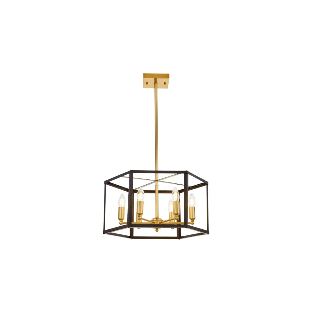 Фото 3 Люстра подвесная светодиодная LUMINA DECO LDP 1142-6 BK+MD Lorton 6 ламп 16 м² цвет черный Фото 3 Люстра подвесная светодиодная LUMINA DECO LDP 1142-6 BK+MD Lorton 6 ламп 16 м² цвет черный