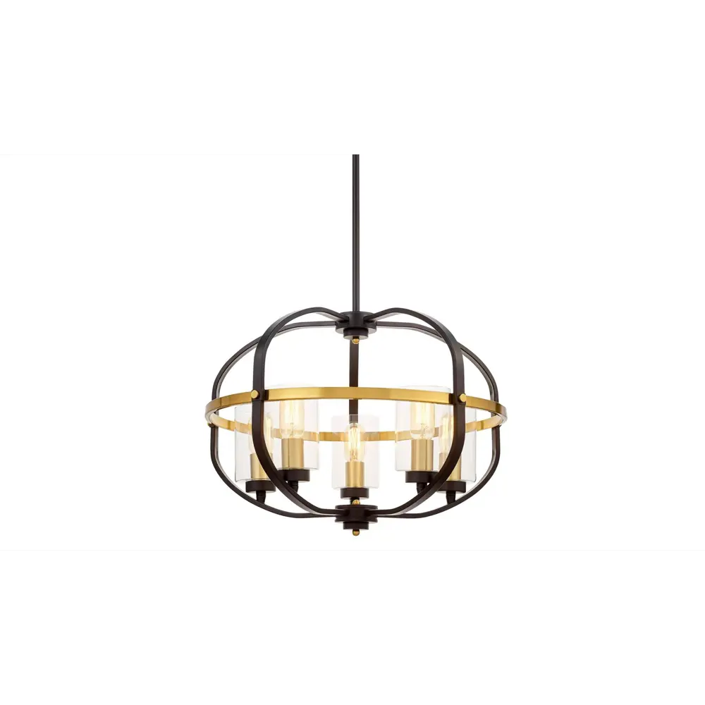 Фото 2 Люстра подвесная светодиодная LUMINA DECO LDP 1141-5 BK+MD Monterey 5 ламп 20 м² цвет черный Фото 2 Люстра подвесная светодиодная LUMINA DECO LDP 1141-5 BK+MD Monterey 5 ламп 20 м² цвет черный