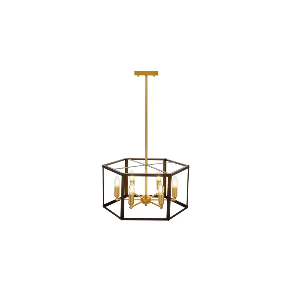 Фото Люстра подвесная светодиодная LUMINA DECO LDP 1142-6 BK+MD Lorton 6 ламп 16 м² цвет черный Фото Люстра подвесная светодиодная LUMINA DECO LDP 1142-6 BK+MD Lorton 6 ламп 16 м² цвет черный