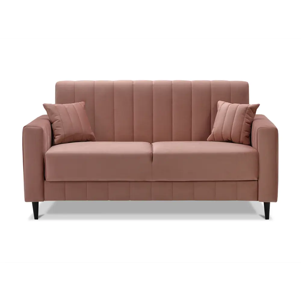 Фото 4 Диван Ладья Эмма мини Sultan Dark Cream 170x88x95 см велюр цвет розовый Фото 4 Диван Ладья Эмма мини Sultan Dark Cream 170x88x95 см велюр цвет розовый
