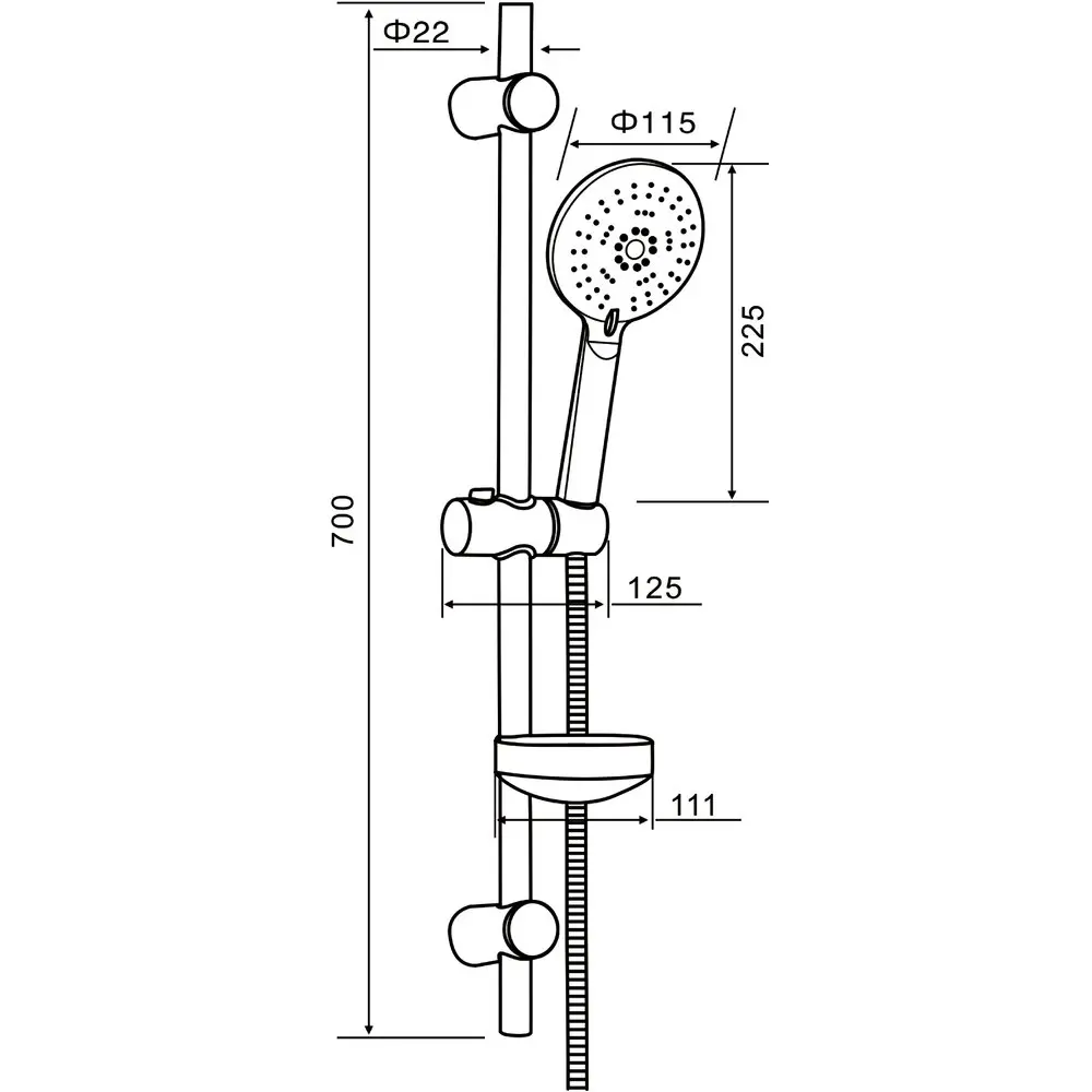 Фото 5 Душевой гарнитур Stworki Нарвик NR-07cr Фото 5 Душевой гарнитур Stworki Нарвик NR-07cr