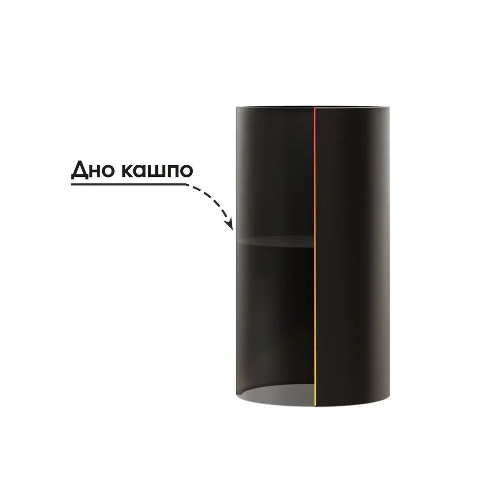 Фото 4 Кашпо Luxsteel/ Tempache 40 см 75 см 44 л сталь черный Фото 4 Кашпо Luxsteel/ Tempache 40 см 75 см 44 л сталь черный