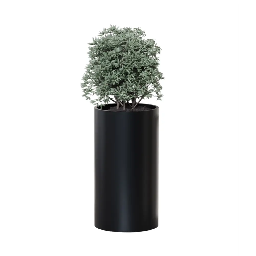 Фото Кашпо Luxsteel/ Tempache 40 см 75 см 44 л сталь черный Фото Кашпо Luxsteel/ Tempache 40 см 75 см 44 л сталь черный