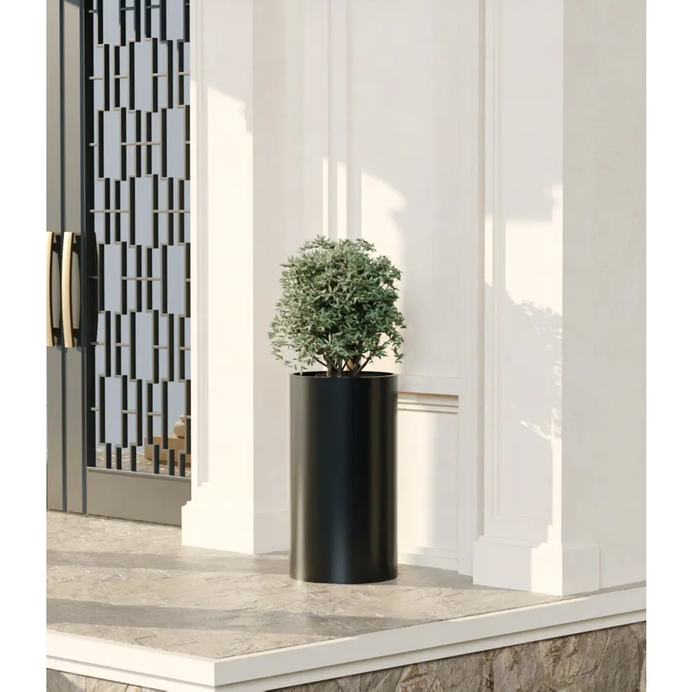 Фото 6 Кашпо Luxsteel/ Tempache 40 см 75 см 44 л сталь черный