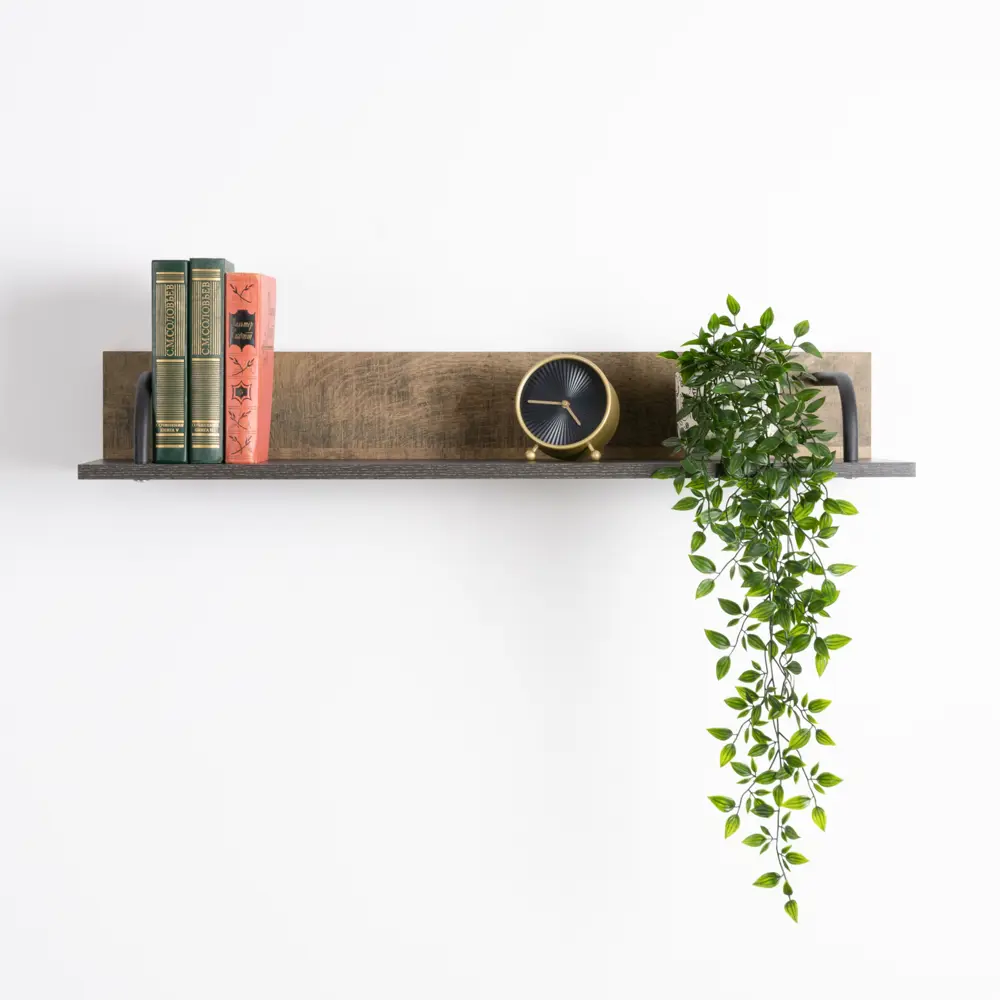 Фото 3 Настенная полка Моби Рон 15.65 90x27 см ЛДСП цвет бежевый Фото 3 Настенная полка Моби Рон 15.65 90x27 см ЛДСП цвет бежевый